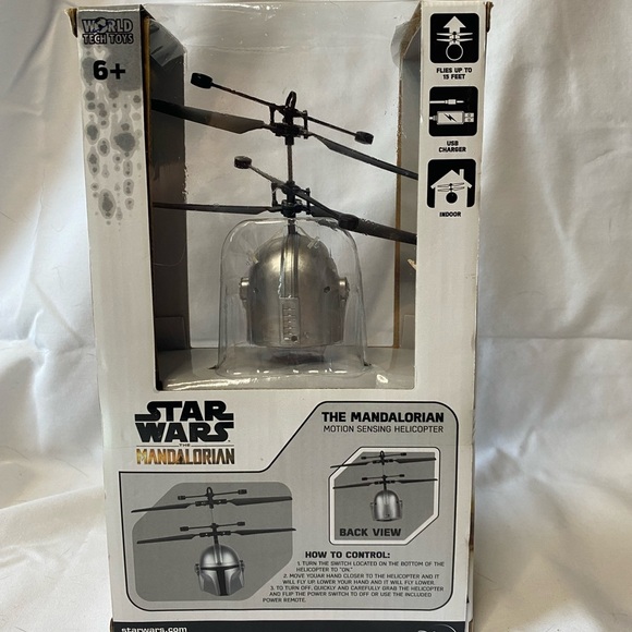 Star Wars The Mandalorian UFO Ball Helicopter Mando Kids Toy - Picture 2 of 2